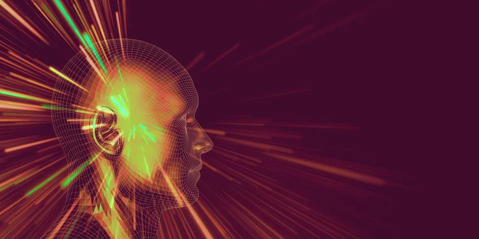 Side View Human Head Stock Illustration