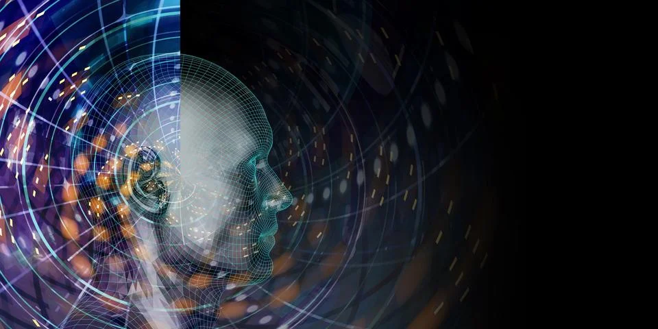 Side View Human Head Stock Illustration