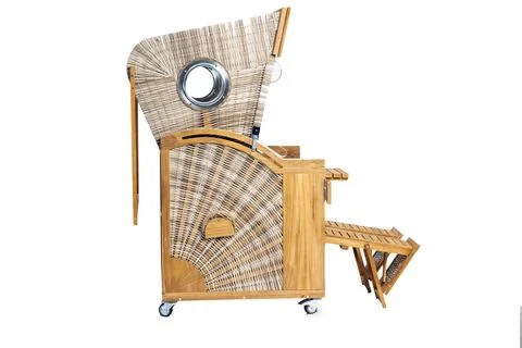 Side view of an isolated armchair Stock Photos