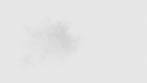 Side View of Isolated Puffing Billowing Smoke Cloud with Alpha Channel Stock Footage 270799409