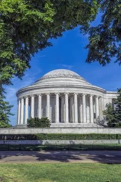 Side view of Jefferson Memorial. Stock Photos