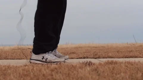 Side of view of jump rope Stock Footage 231413318