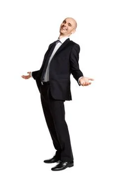 Side View of Laughing Man Stock Photos