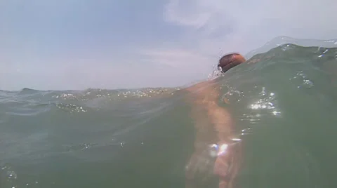 Side view of man doing breaststroke. Stock-Footage 27300090