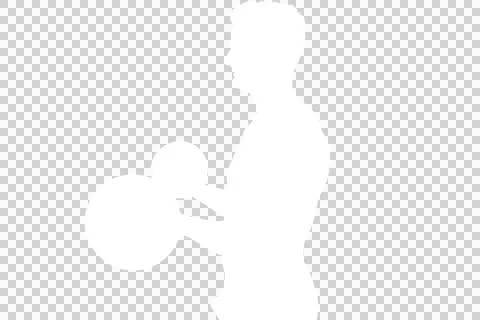 Side view of man exercising with barbells Stock Illustration