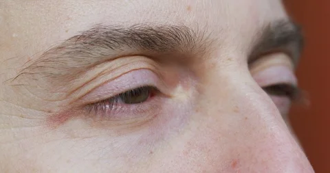 Side view of the man's eyes Stock Footage 99744904