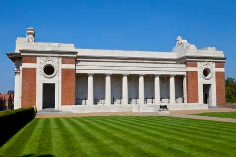 Side View of the Menin Gate in Ypres Stock Photos