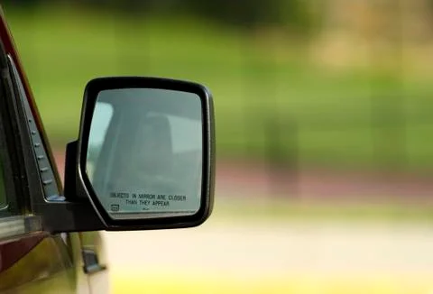 Side view mirror on car Stock Photos
