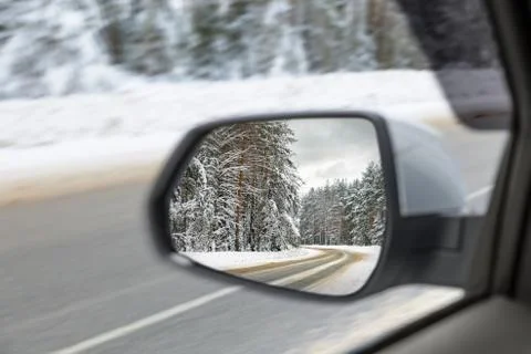 Side view mirror Stock Photos