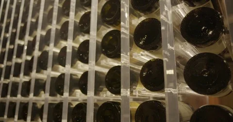 Side view of modern wine cellar Stock Footage 73251624