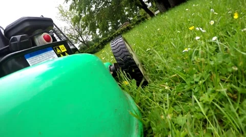 Side view of a mower. lawn mower Video stock 52343533