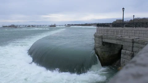 Side View of Niagara Falls, Ontario Canada Video stock 130851332