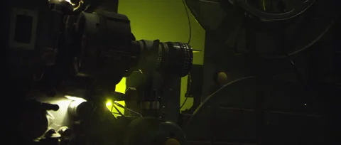 Side View of Old School Projector Stock Footage 51201461