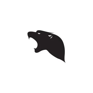 Side view panther roar logo symbol icon vector graphic design illustration .. 스톡 일러스트