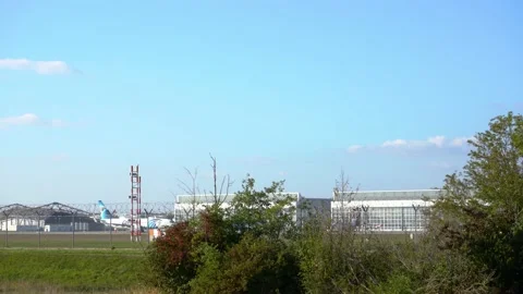 Side view of passenger airplane Boeing 737-866 taking off Stock Footage 169702586