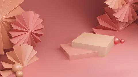 Side view of peach stage abstract background Stock Illustration