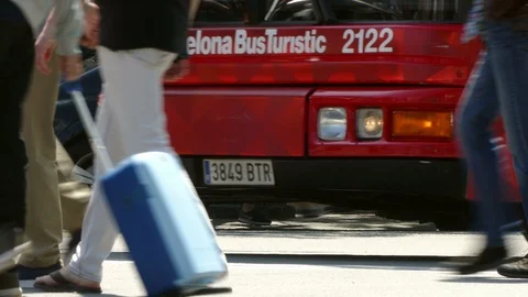Side view pedestrians walking. Stock Footage 89871806