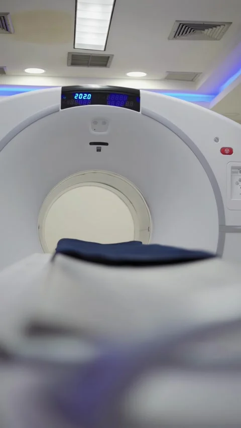 Side view of a PET-CT medical device located in a clinic Stock Footage 328998574