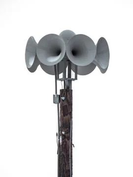 A side view photograph of a several multi directional round electronically am Stock Photos