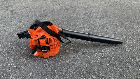 Side view of portable leaf blower Stock Photos