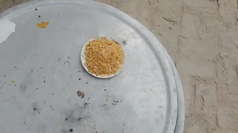 Side View of Prepared Chinese Fried Rice Stock-Footage 347340130