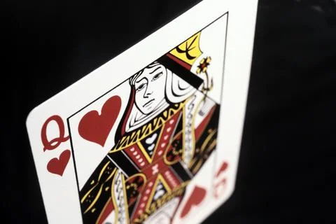 Side view of Queen card 스톡 사진