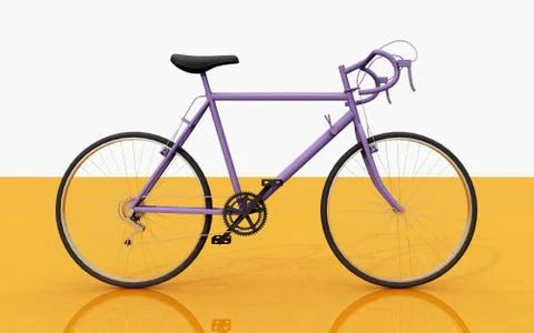Side view of a racing bicycle Stock Illustration