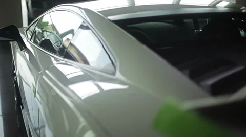 Side view racing car Stock Footage 32077350