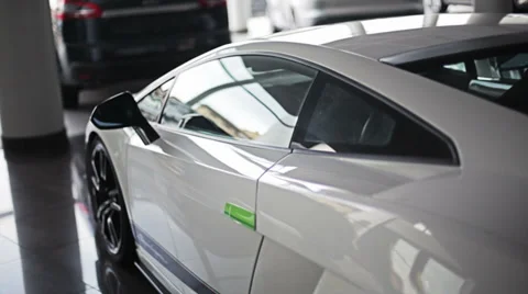 Side view racing car Stock Footage 32077353