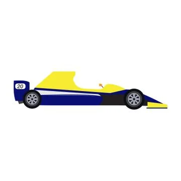 Side view of a racing car Stock Illustration