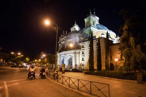 Side view of the Real Basilica de San Francisco el Grande Stock Photos