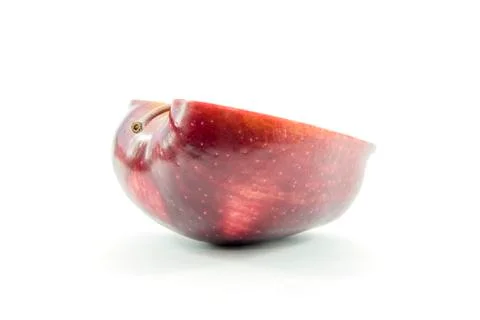 Side view red apple half sliced Stock Photos