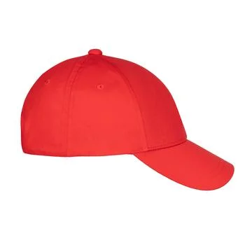 Side View Red Baseball Cap, Isolated. Foto stock