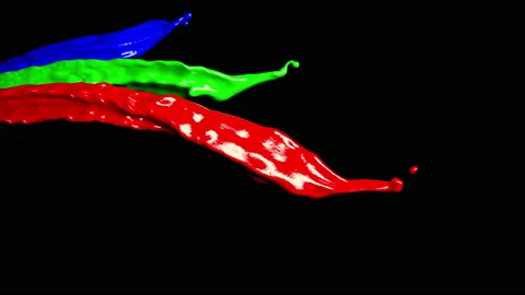 Side view of RGB flows Stock Footage 156719961