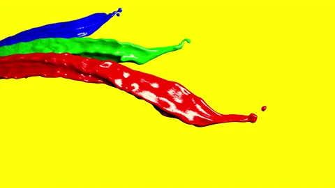 Side view of RGB flows Stock Footage 194148098