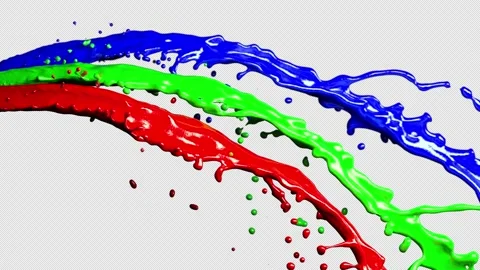 Side view of RGB flows Stockbeeldmateriaal 196242990