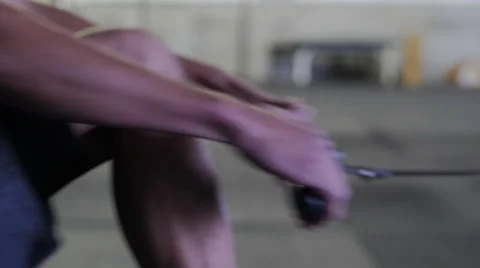 Side View of Rowing Stock Footage 42235001