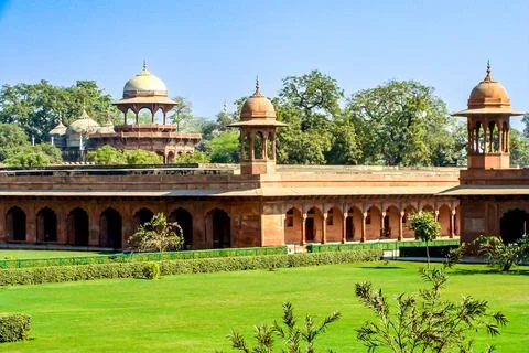 The side view of Royal entry Gate of Tajmahal Agra Stock Photos