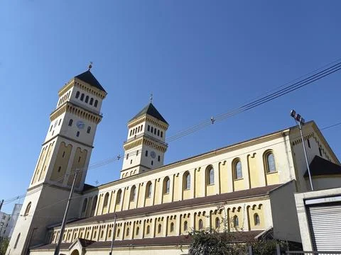 Side view of Santo Antonio do Pari church in Sao Paulo Stock Photos
