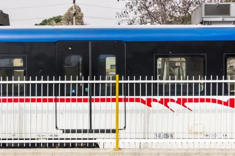 Side view shot of suburban train Stock Photos