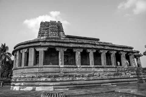 Side view of Shri Durga ancient Temple Aihole Stock Photos