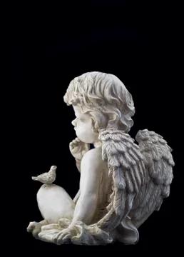 Side view of small angel Foto stock