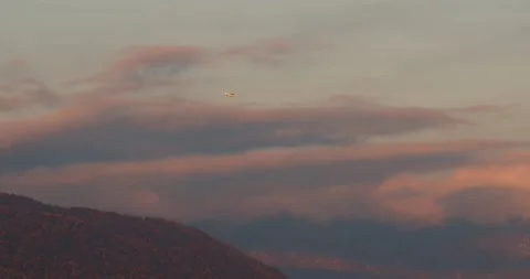 Side view of a small private airplane in flight Stock Footage 168611308