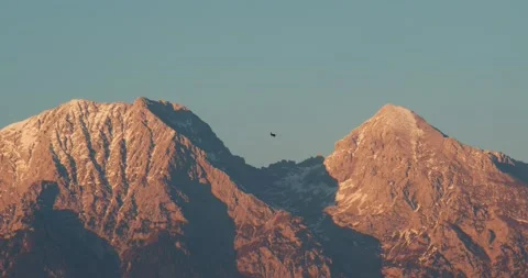 Side view of a small private airplane in flight Stock Footage 168611490