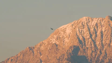 Side view of a small private airplane in flight Stock Footage 168611698