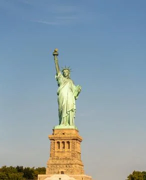 Side view of the Statue of Liberty with space for an inscription Foto stock