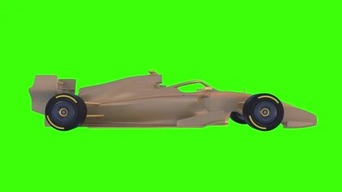 Side View of Stylized Race Car with Minimal Design and Matte Finish. Stock Footage 318040685