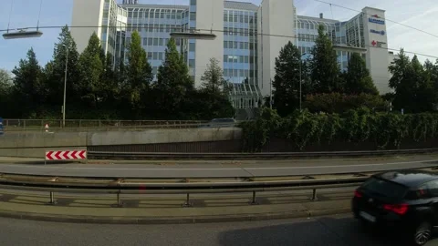Side view of traffic in Munich, Germany Stock Footage 166025620