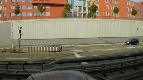 Side view of traffic in Munich, Germany Stock Footage 166026055
