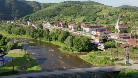 Side view train Stock Footage 140423092